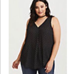 Black and white polka dot top